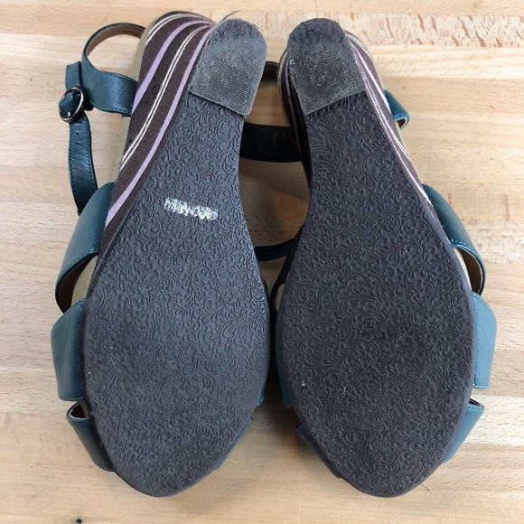 Steel Blue Wedge Sandals (worn twice!) - Picture 6 of 8